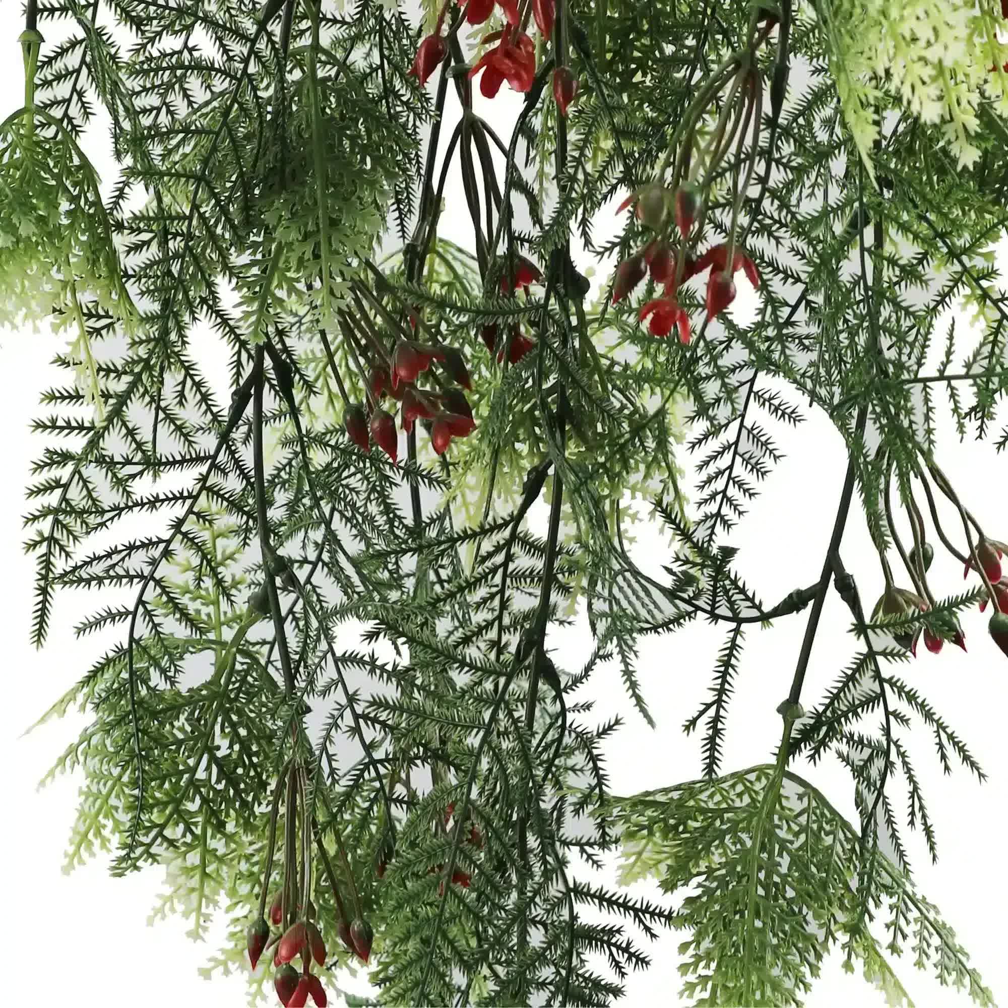 Artificial Hanging Christmas Myrtle and Flowering Holly UV Resistant 78cm 4