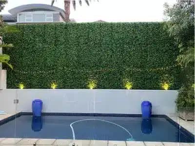 Premium Faux Hydrangea with Glass Vase (Artificial Flowering Blue Hydrangea) 23cm 3