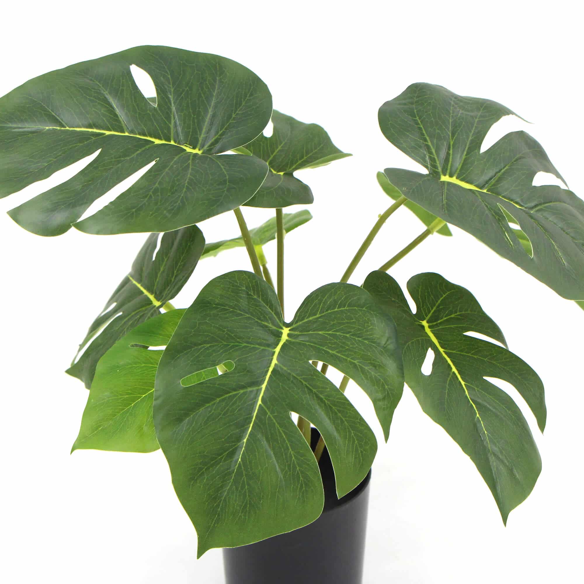 Potted Artificial Monstera Split Philodendron Plant with Real Touch Leaves 35cm 4