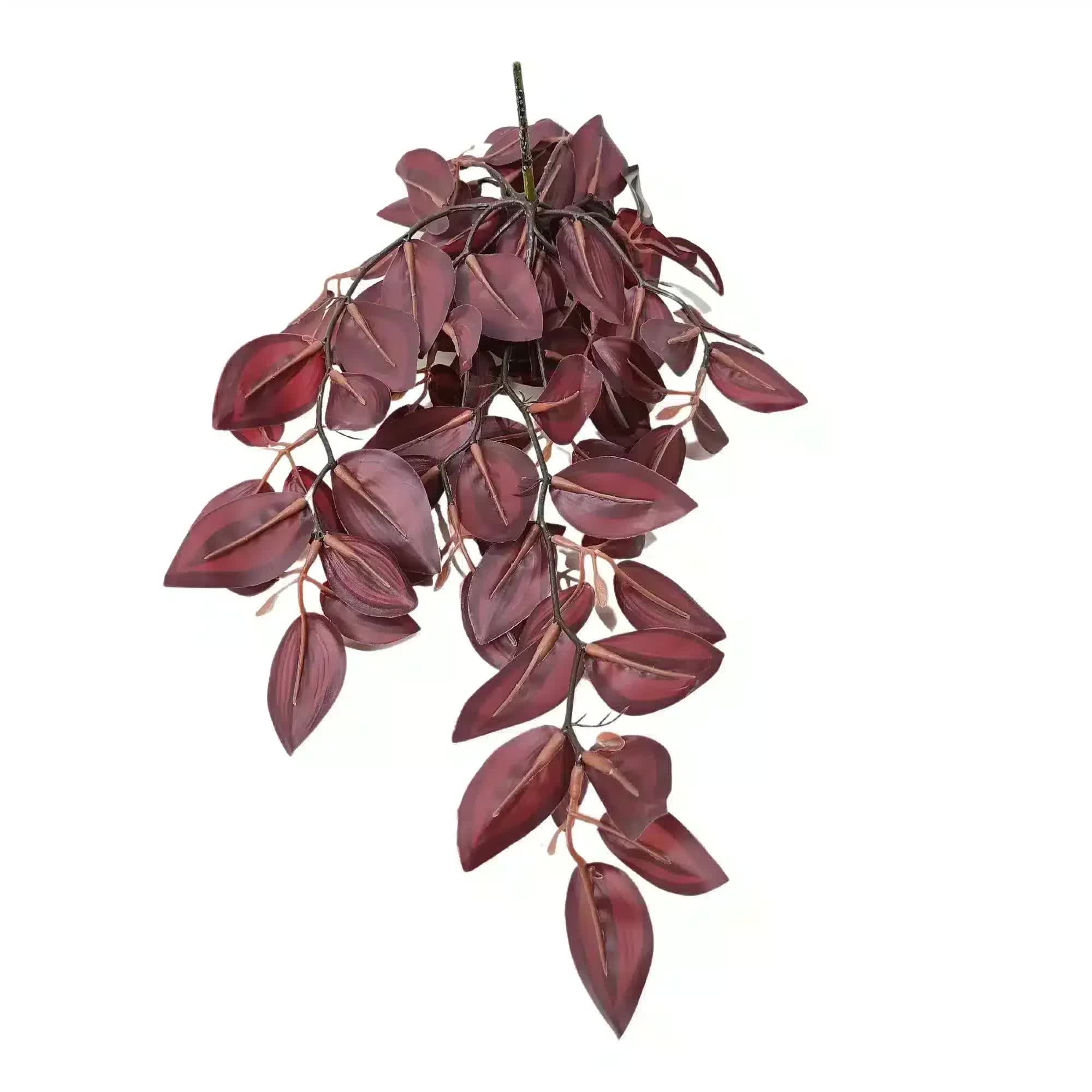 Artificial Hanging / Draping Burgundy Tradescantia Zebrina 42cm 3