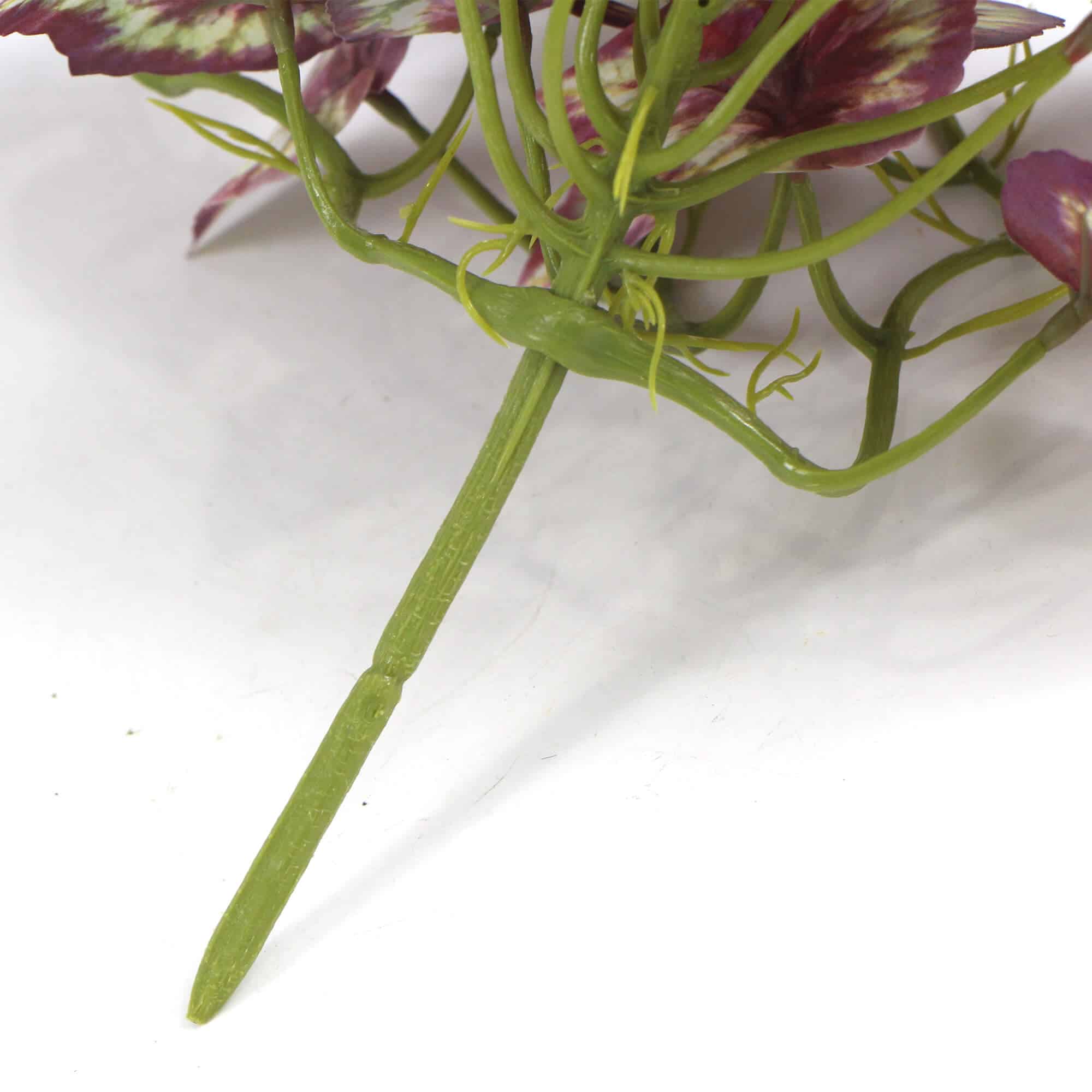 Artificial Red Variegated Hanging Tropical Ginger Plant 45cm 4