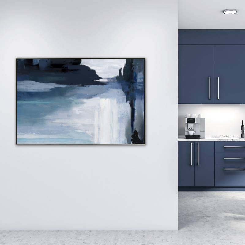 Baby Blue Framed Canvas 120x80cm 4