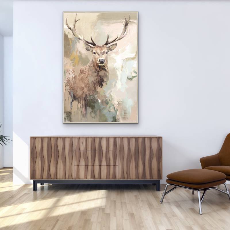Hulio Deer Framed Canvas 80x120cm 3