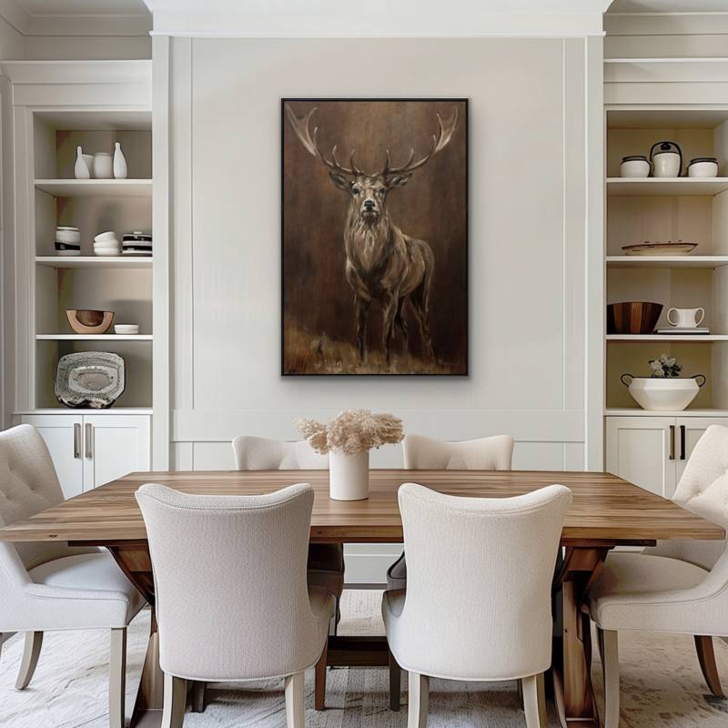 Buck The Deer Artwork Framed Wall Art 80x120cm 4