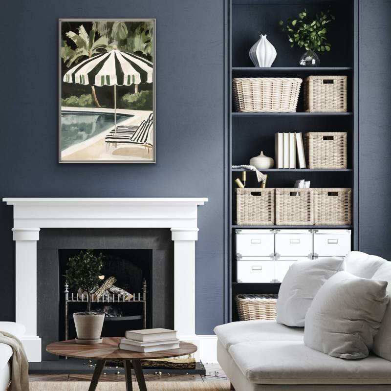 Jungle By The Pool Artwork Framed Wall Art 80x120cm 3