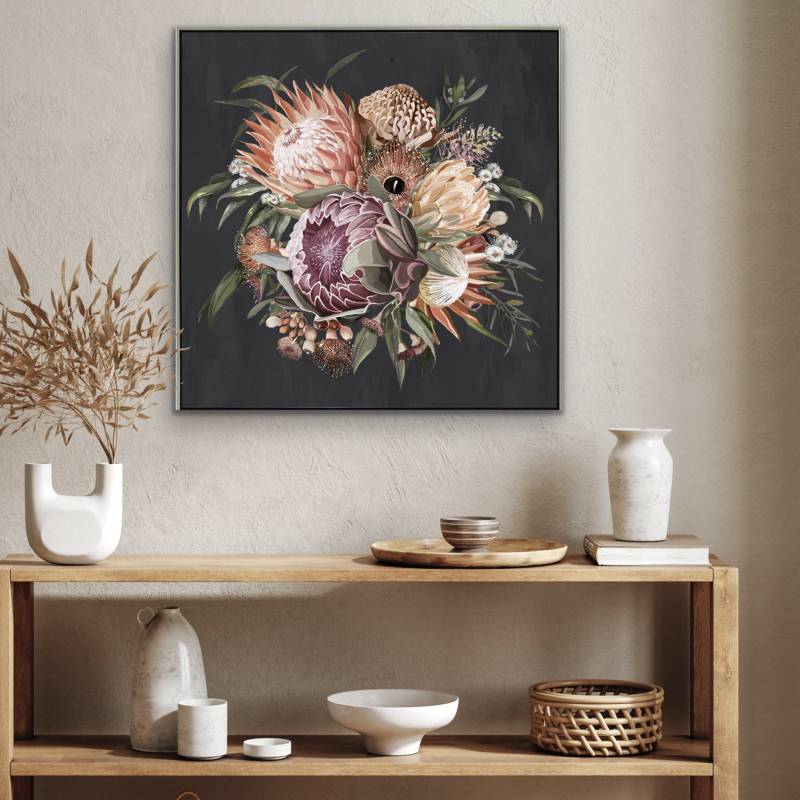 Nish Native Framed Canvas 100x100cm 3