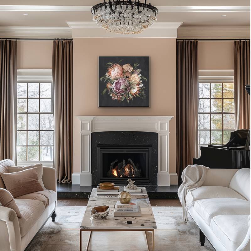 Nish Native Framed Canvas 100x100cm 4