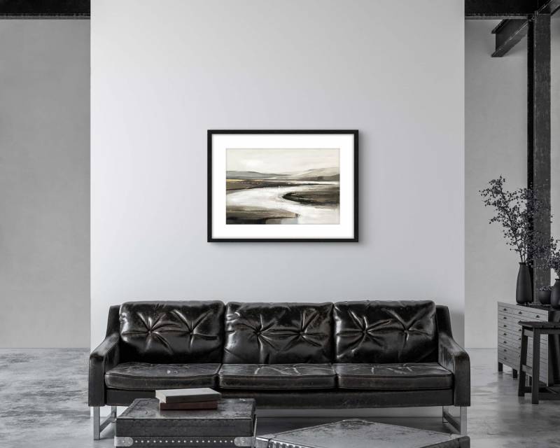 By The River Artwork Framed W Glass Front 60x80cm 3