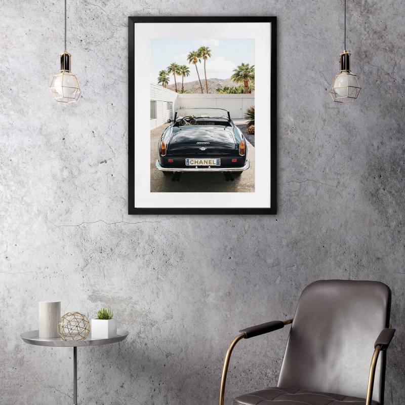Luxury Car Artwork Framed W Glass Front 60x80cm 4
