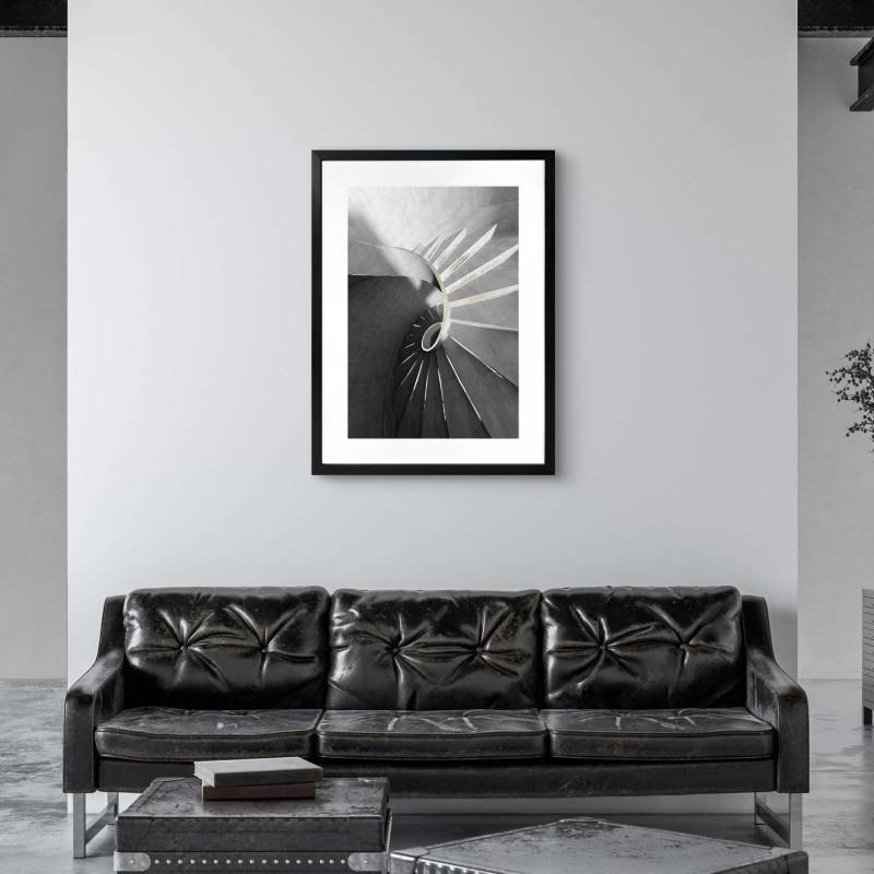 Stairway Artwork Framed W Glass Front 60x80cm 4