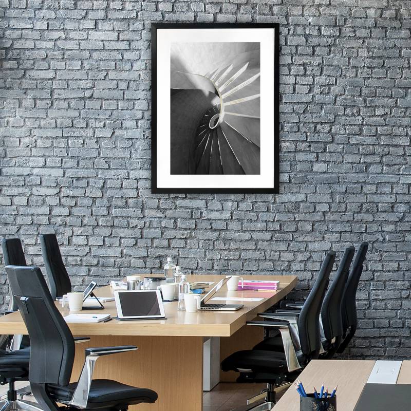 Stairway Artwork Framed W Glass Front 60x80cm 5