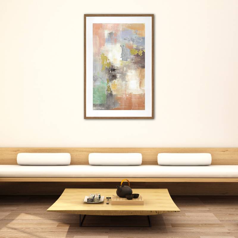 Hudson Abstract Artwork Framed W Glass Front 80x120cm 4