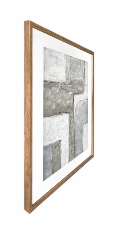 Easy Abstract Artwork Framed W Glass Front 60x80cm 3