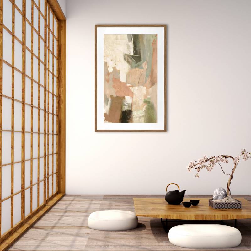 Mietta Abstract Artwork Framed W Glass Front 80x120cm 4