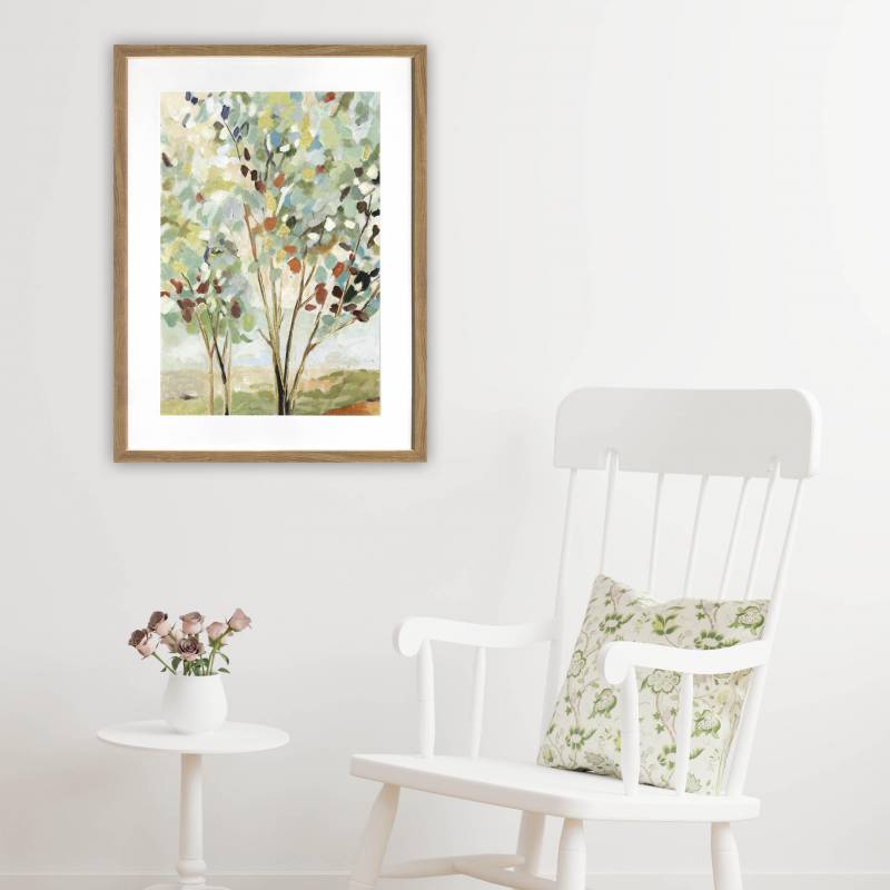 Summer Tree Artwork Framed W Glass Front 60x80cm 4