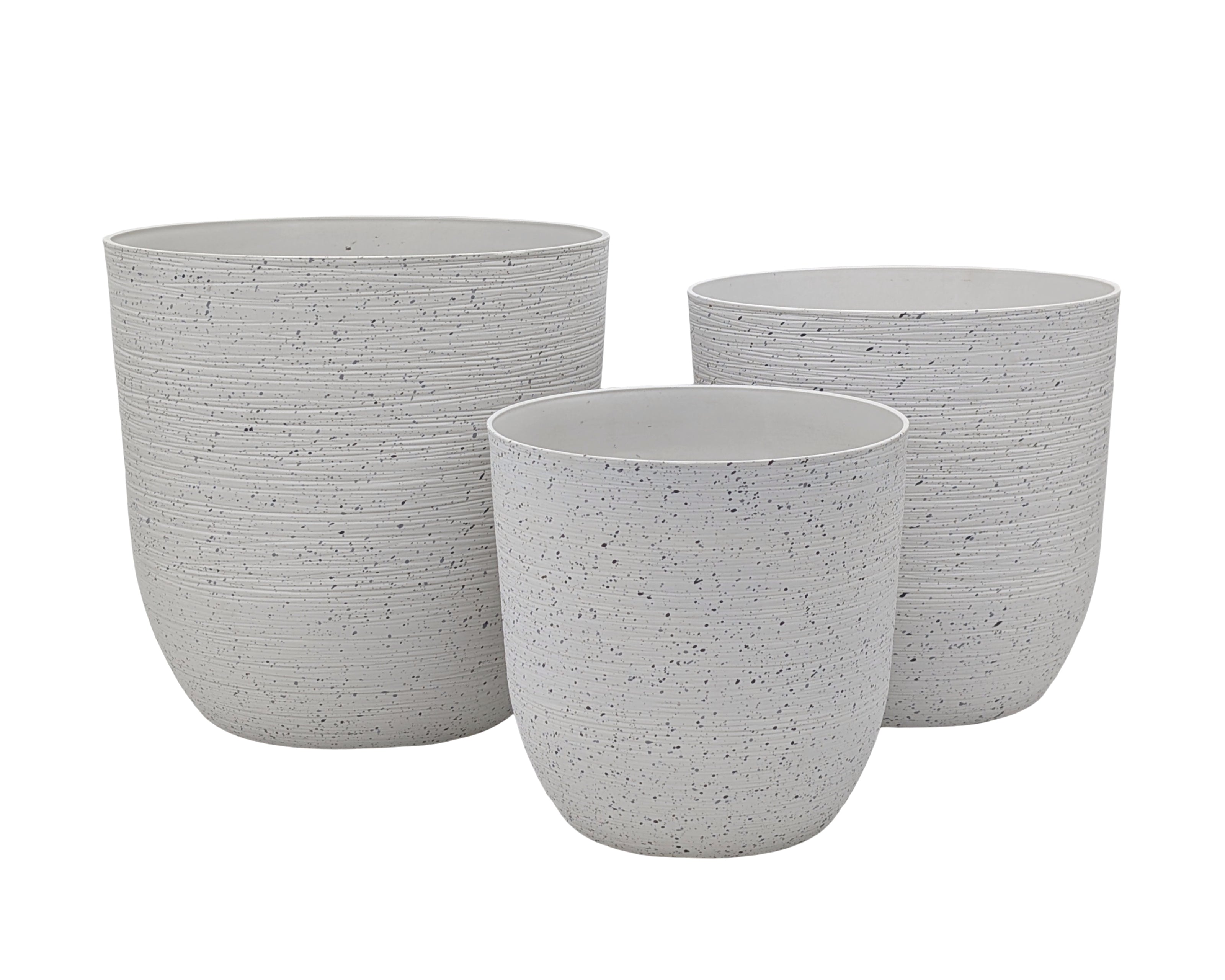 bulk 8 Sandstone Look Thick Plastic Planter Small Size 24x25cm