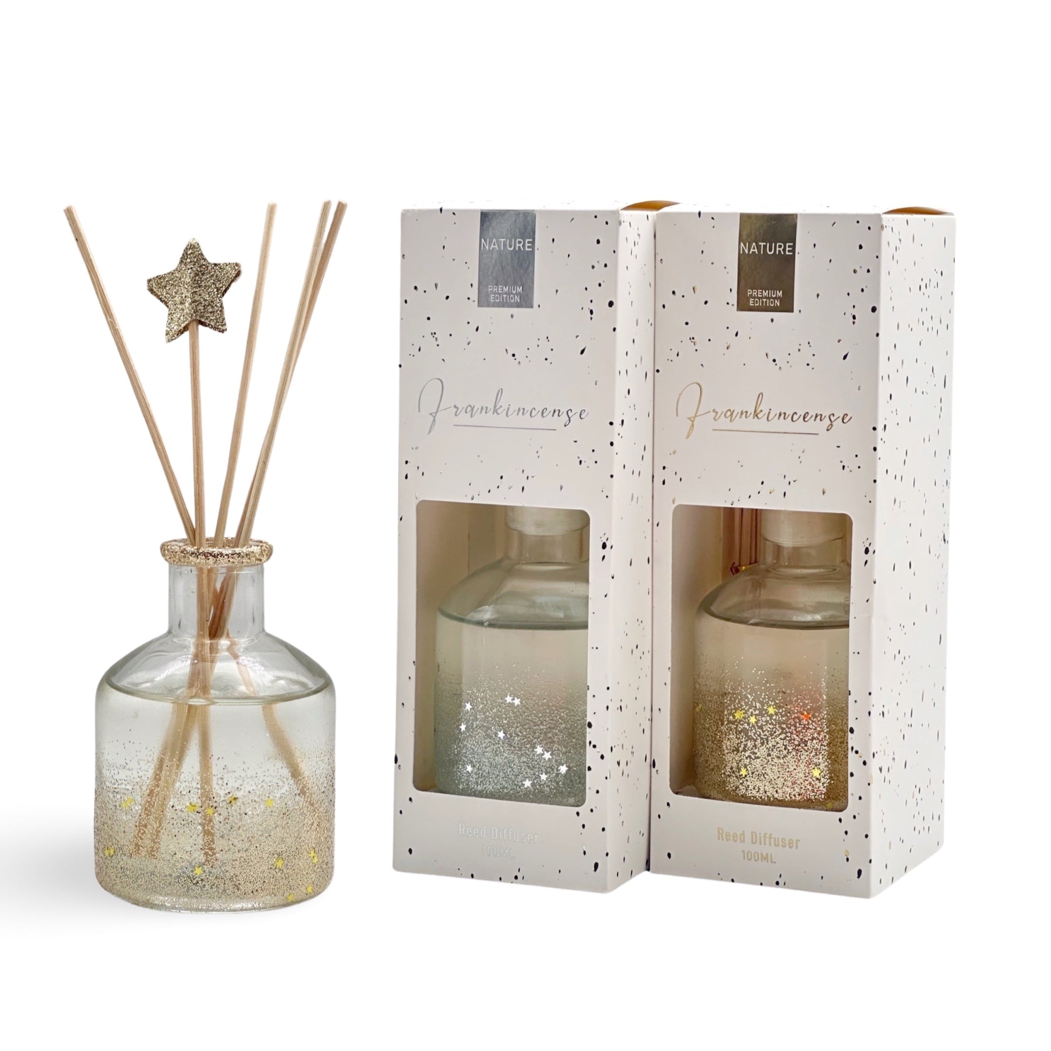 bulk 12 Glitter Splash Diffuser 100ml 10cm
