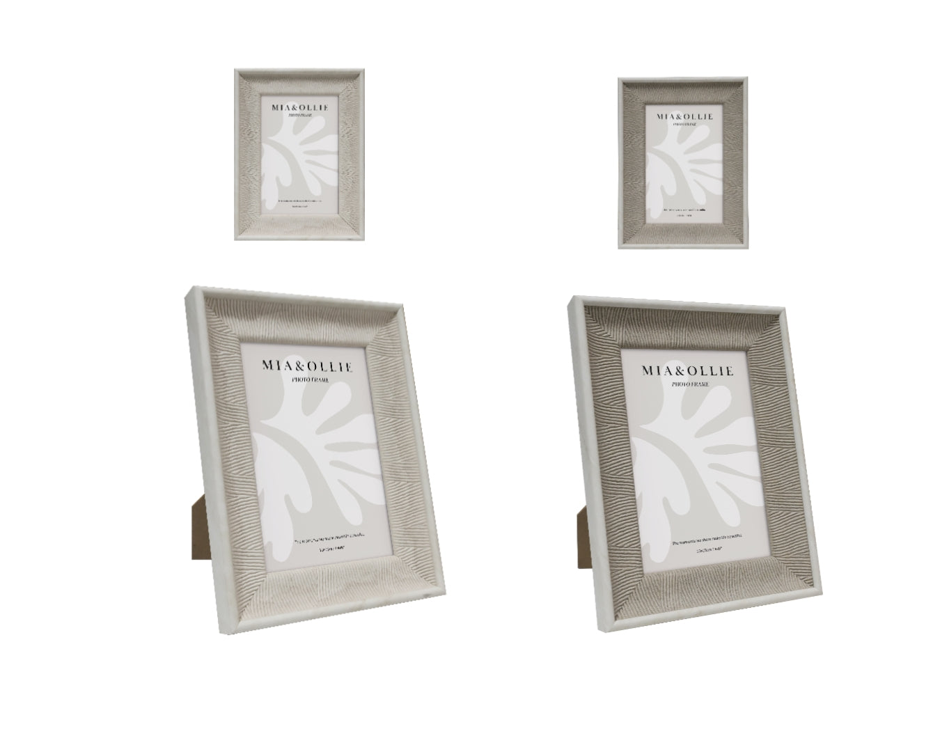 Set 2 Photo Frame Cassie '4x6in' Assort 15cm