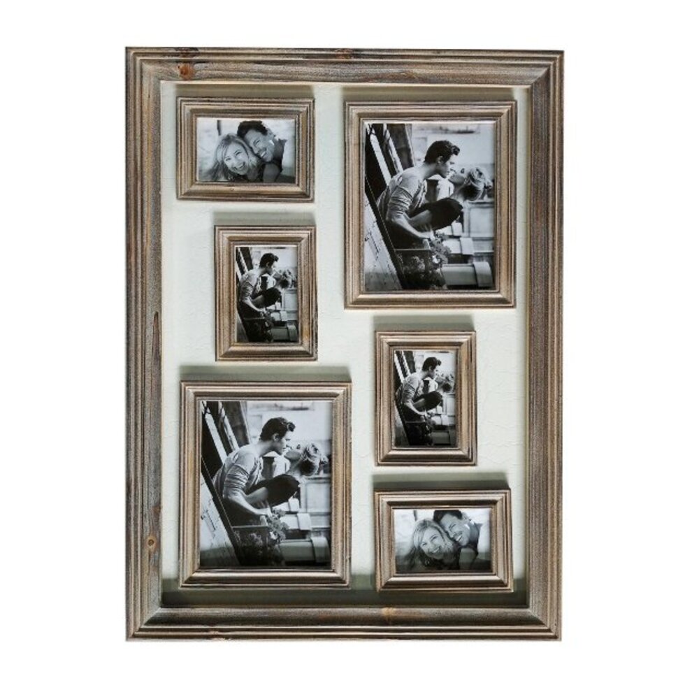 Antique Natural 6 Collage Photo Frame