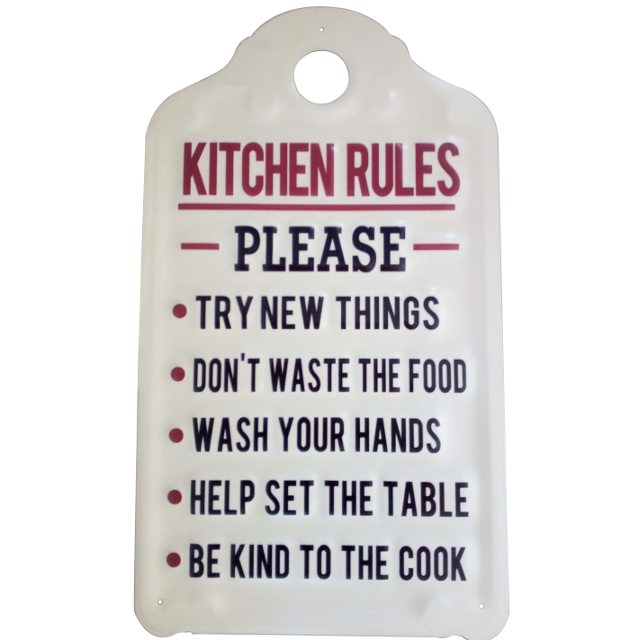 Kitchen Rules Metal Wall Art 46cm