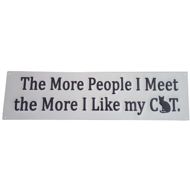 I Like My Cat Metal Wall Art 53cm