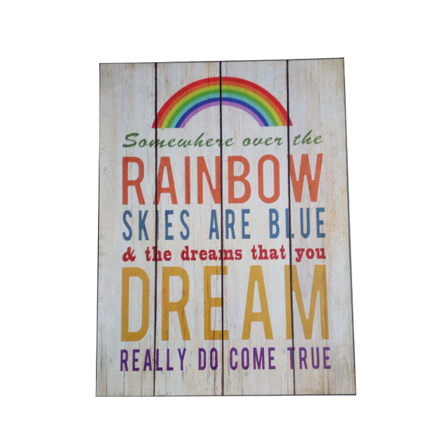 Somewhere Over The Rainbow Metal Wall Art 40cm