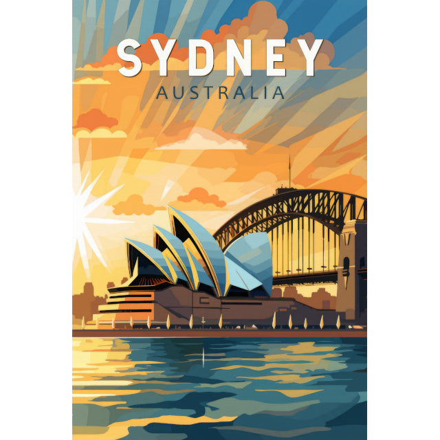 Sydney Sunrise Wall Art 20x30cm