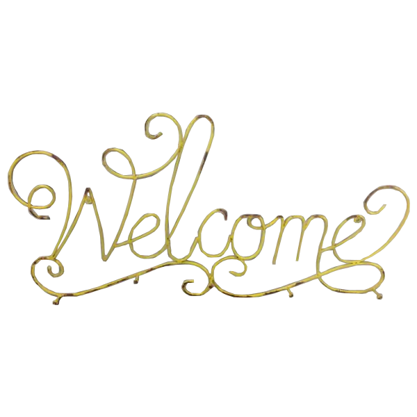 Welcome Metal Wall Art 78cm