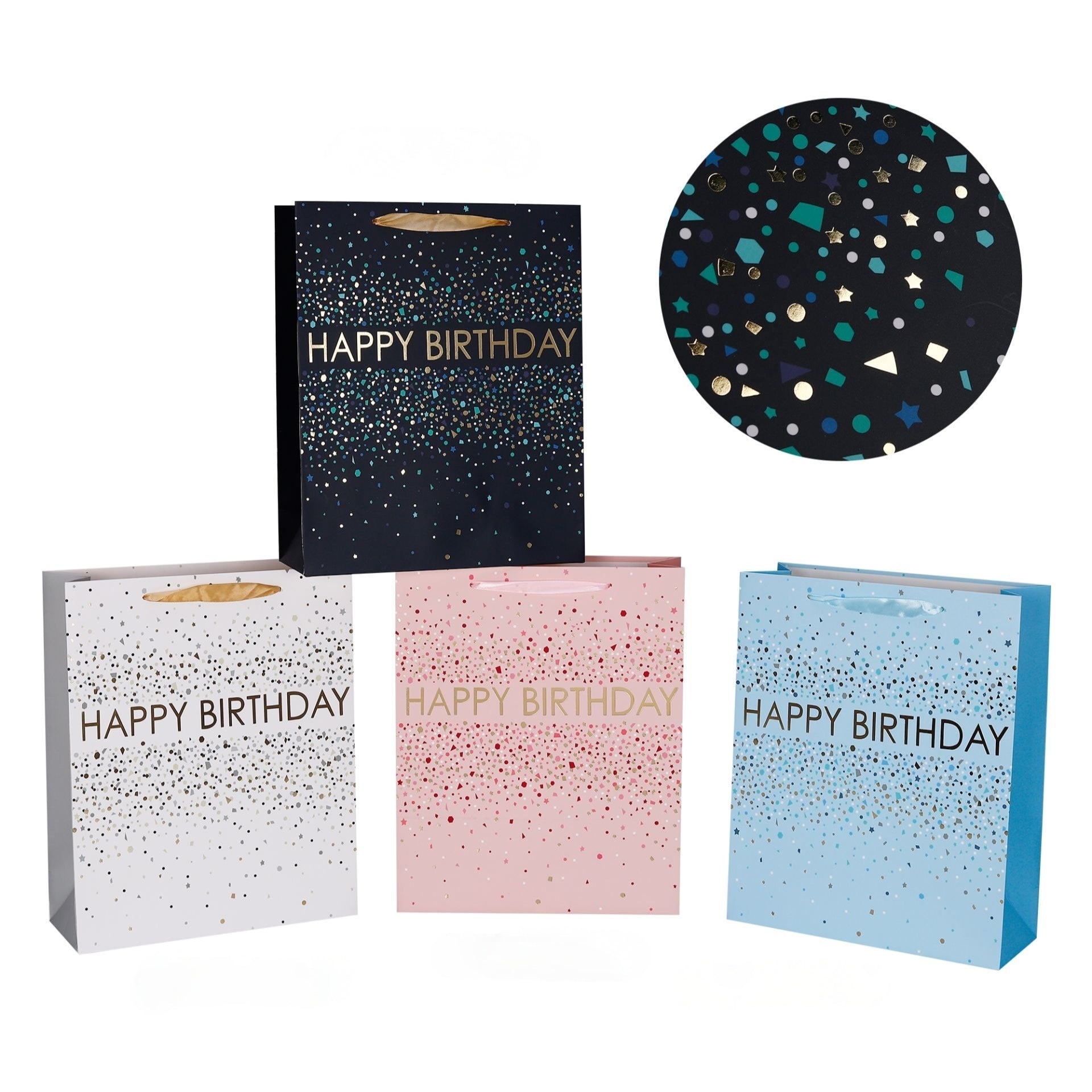 bulk 24 Xlarge Elegant Sparkle Birthday Gift Bag Assort 42cm