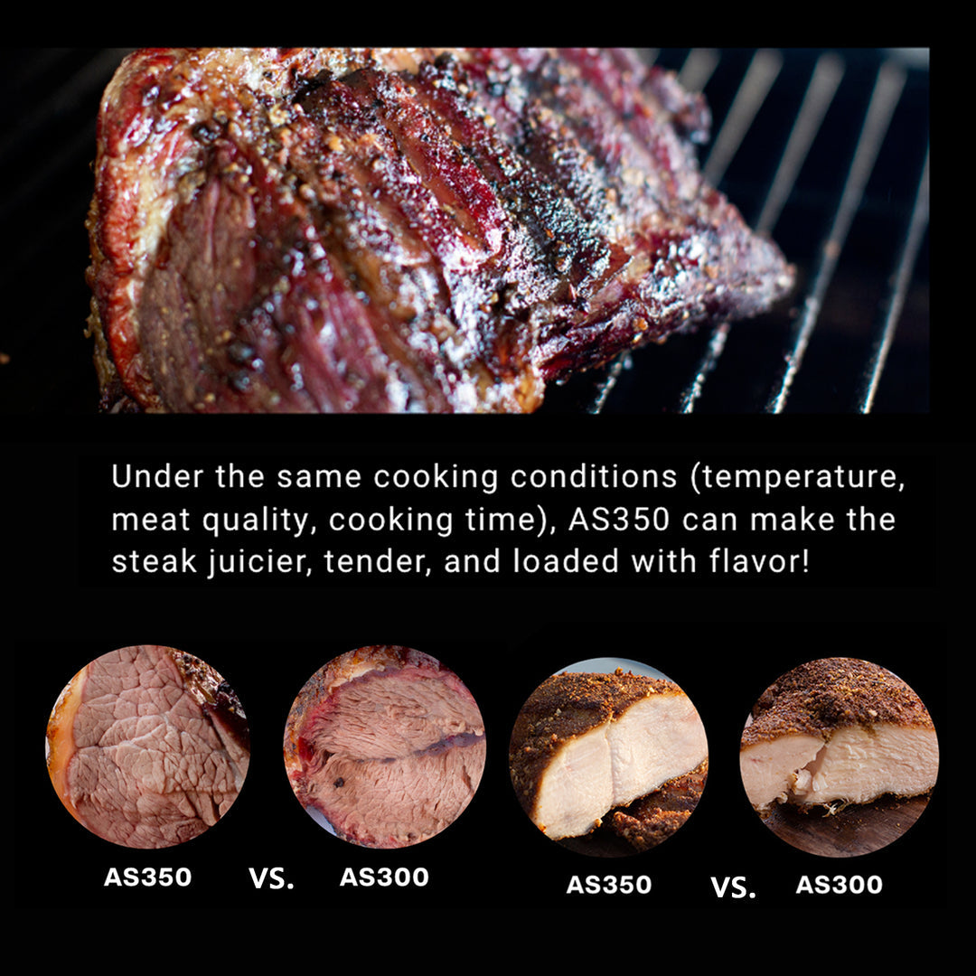 Asmoke AS350 Portable Wood Pellet Grill - Cyder Black 6