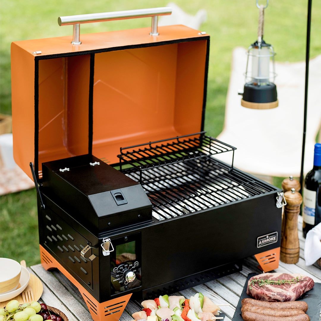 Asmoke AS350 Portable Wood Pellet Grill - Cyder Black 8