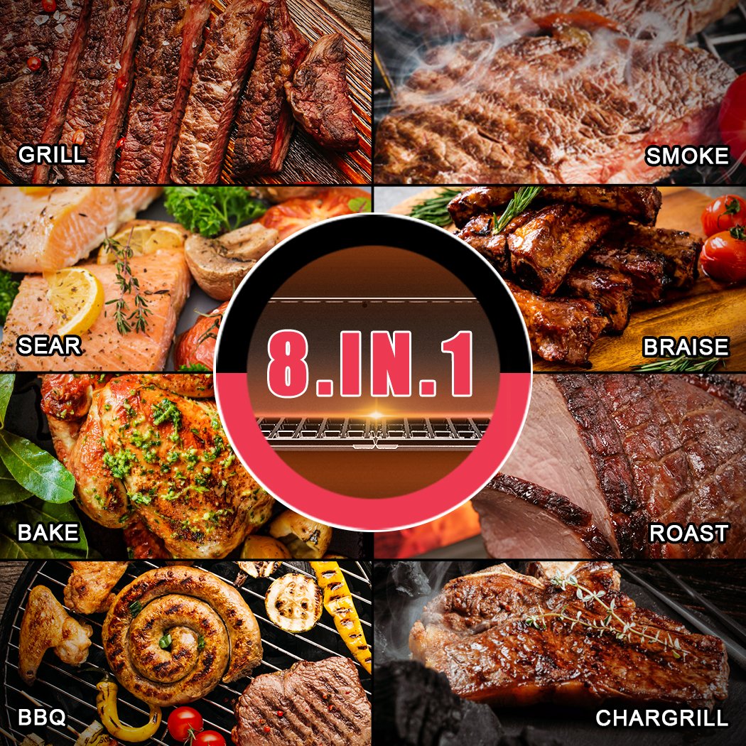 Asmoke AS500N-2 WOOD PELLET GRILL SILVER 5