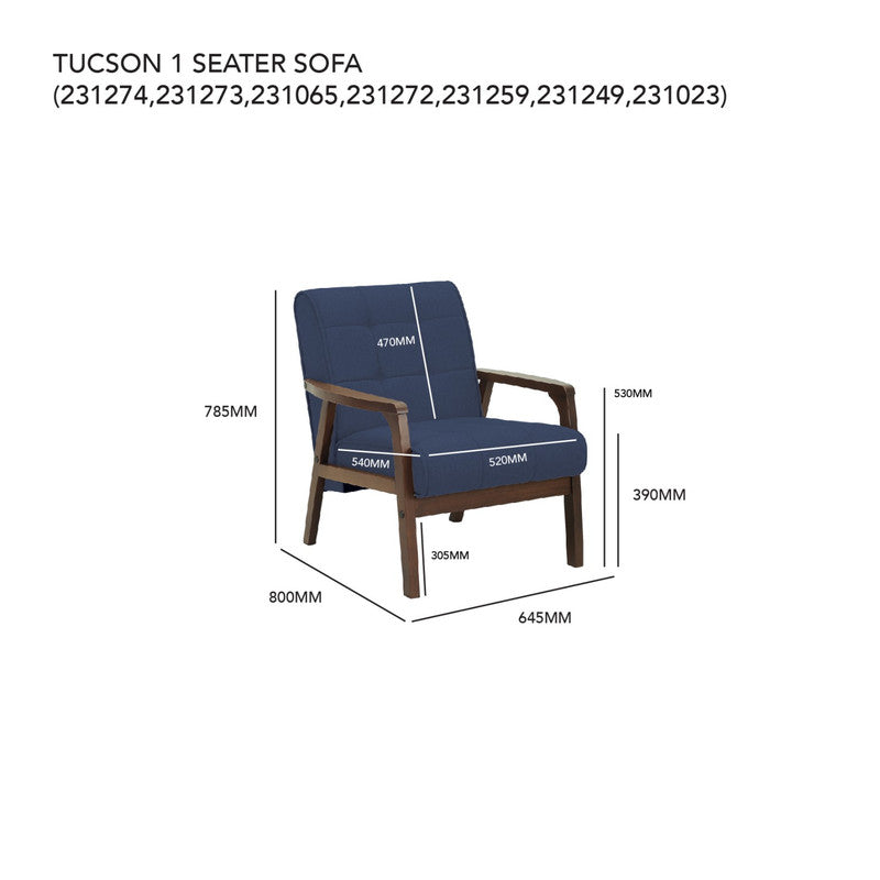 Tucson 1 Seater Sofa Armchair 4