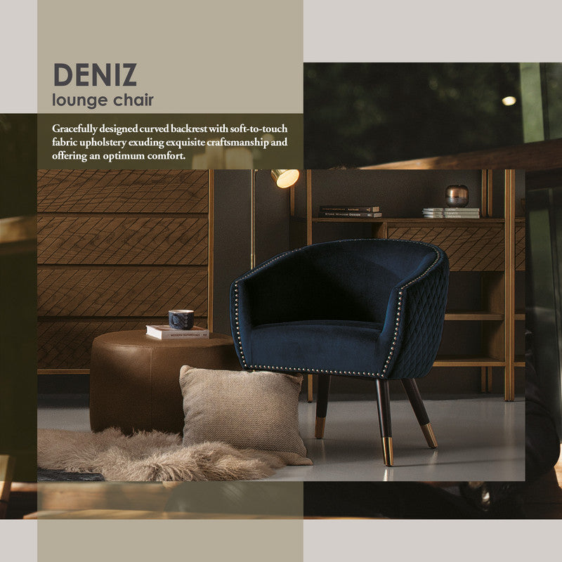 Deniz Lounge Chair Tub Chair Accent Armchair - Blue 7
