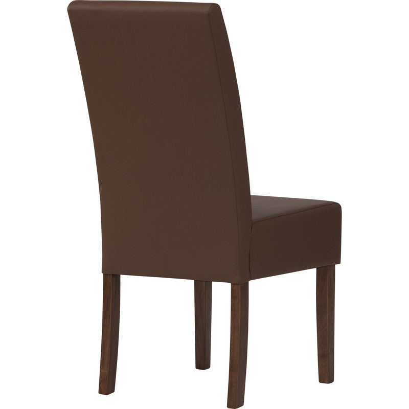 Mesi Dining Chair x2  - Cocoa Legs Mocha Colour Vinyl Upholstery 4