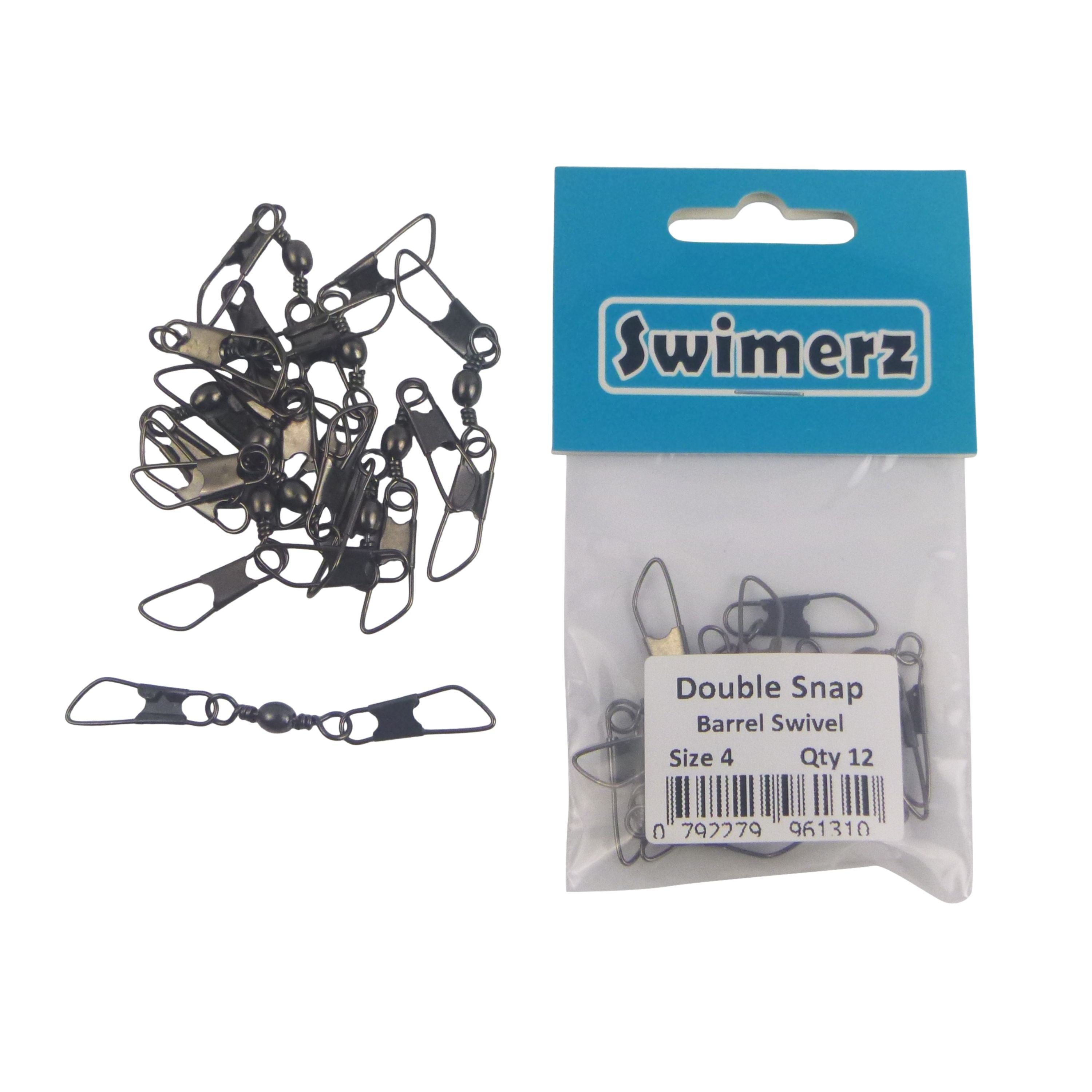 Swimerz Double Snap Barrel Swivels, Size 4, 12 pack 4