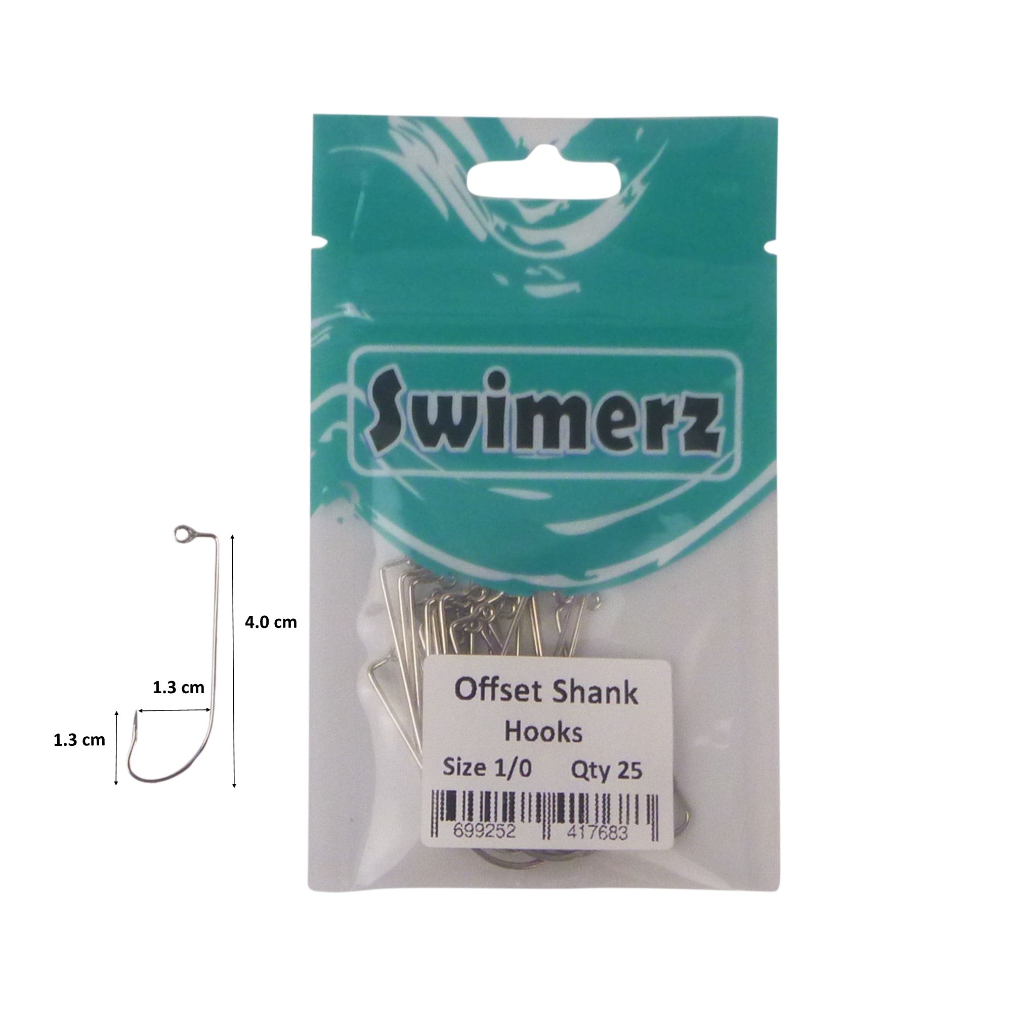 Swimerz 1/0 Offset Shank Jig Hook 25 Pack 3