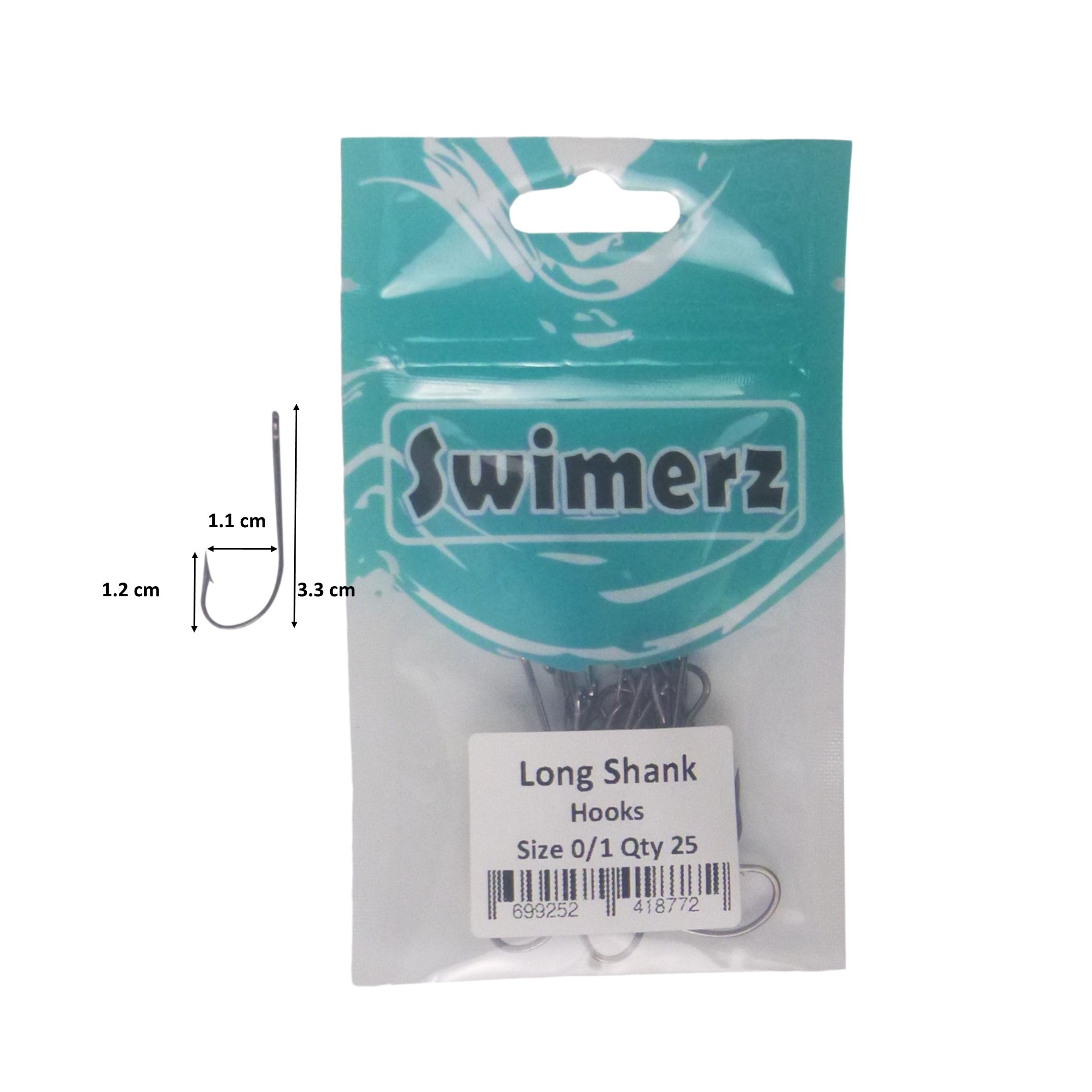 Swimerz 0/1 Long Shank Worm Hook 25 Pack 3