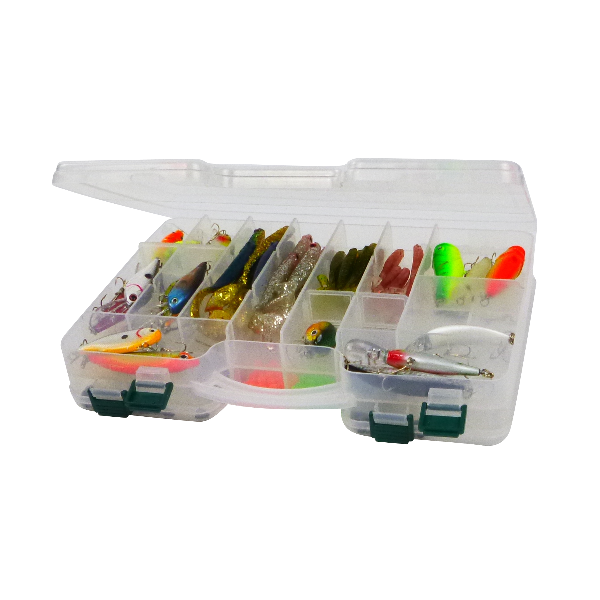 Rig Ezy 44 Compartment Double-sided Tackle Box. 295mmL x 210mmW x 6ommD