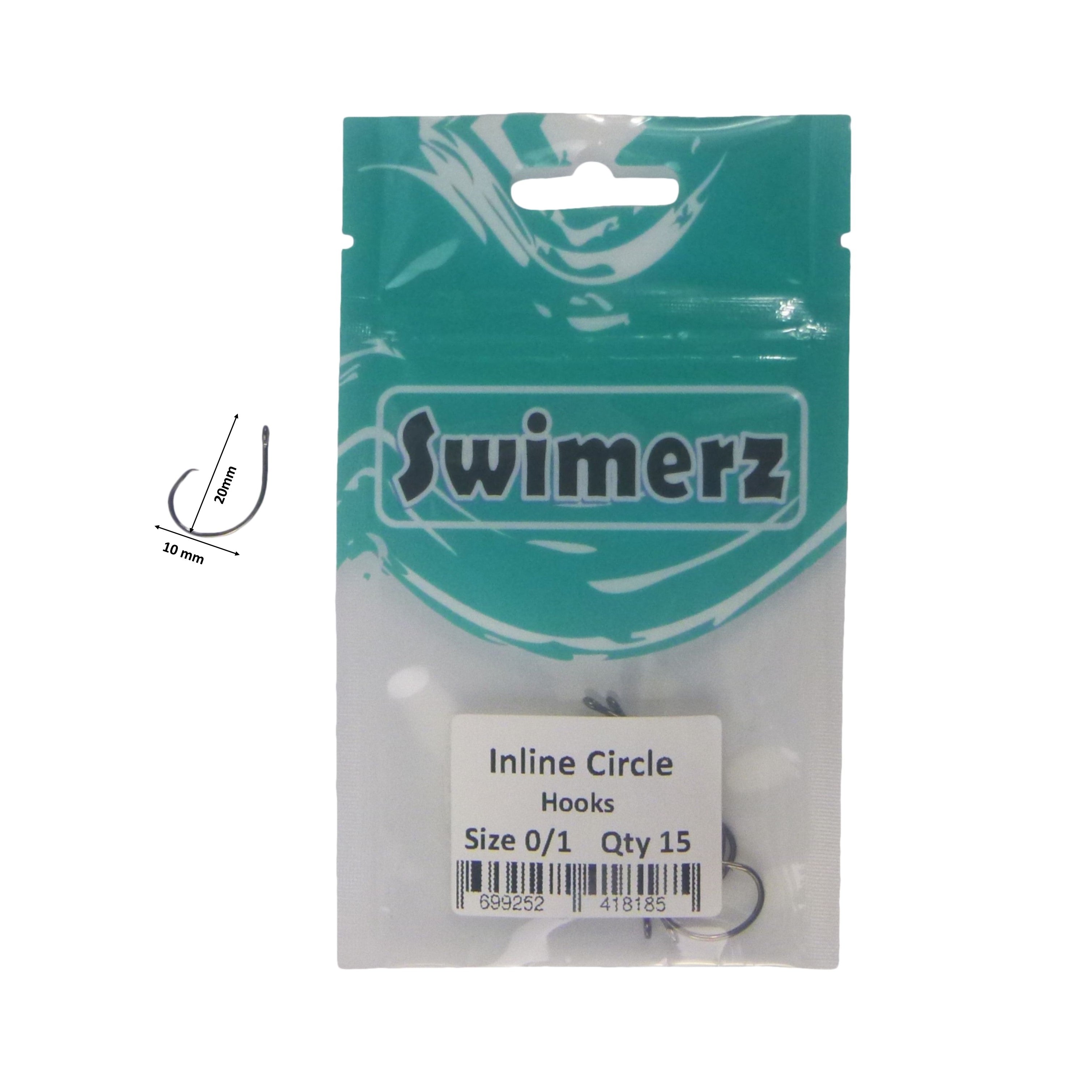 Swimerz 0/1 Inline Circle Hook 15 Pack 3
