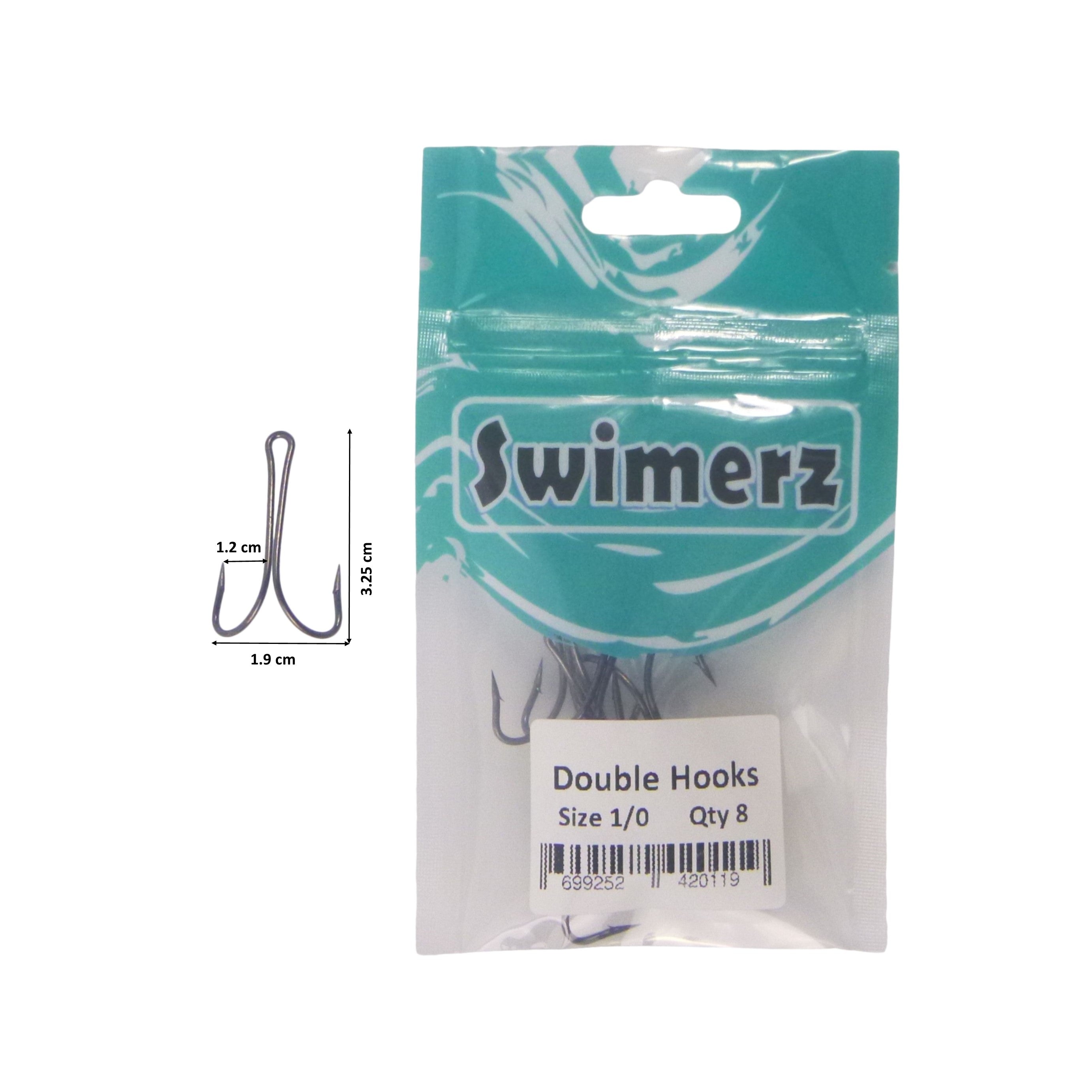 Swimerz Size 1/0 Extra Strong Double Hook 8 Pack 3
