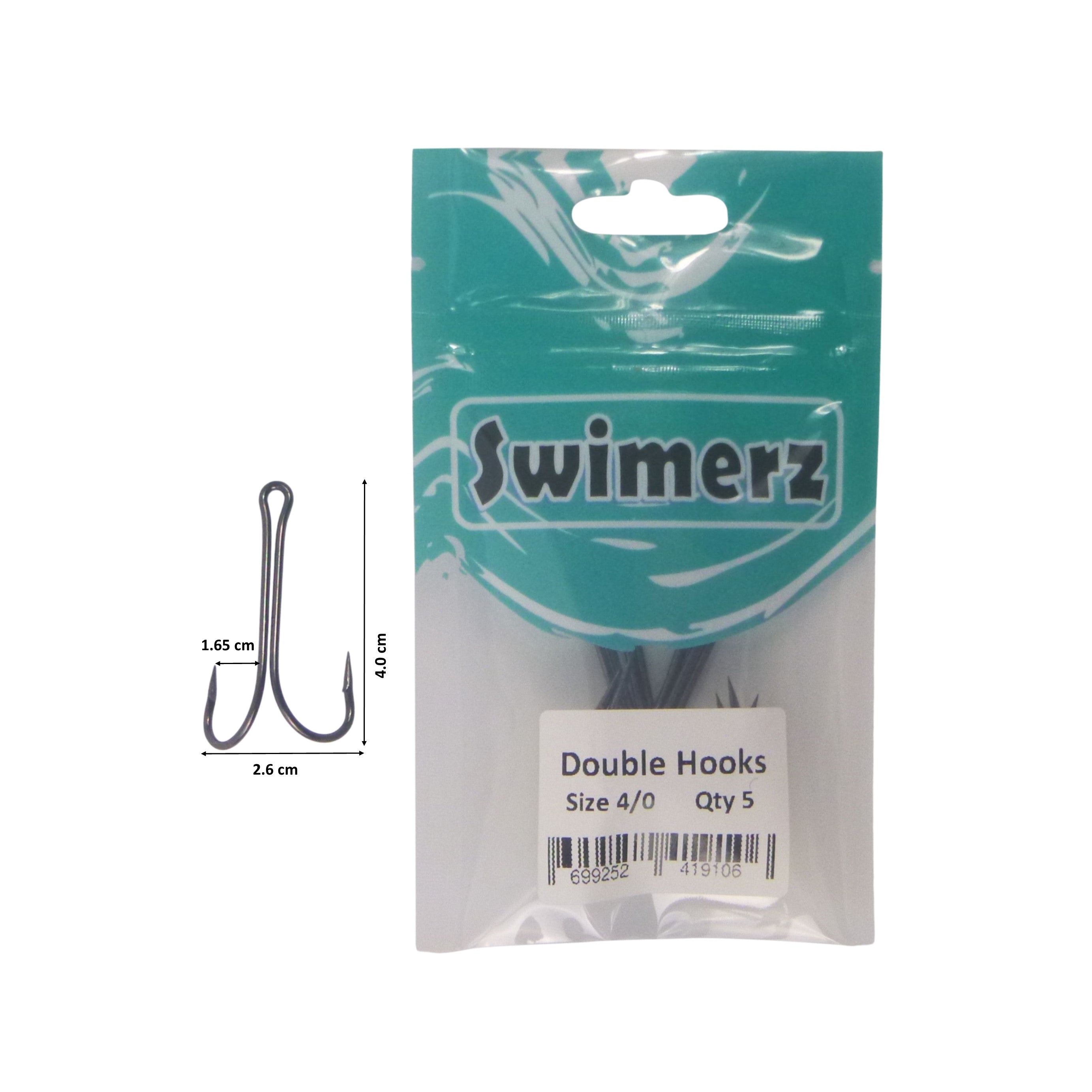 Swimerz Size 4/0 Extra Strong Double Hook 5 Pack 3