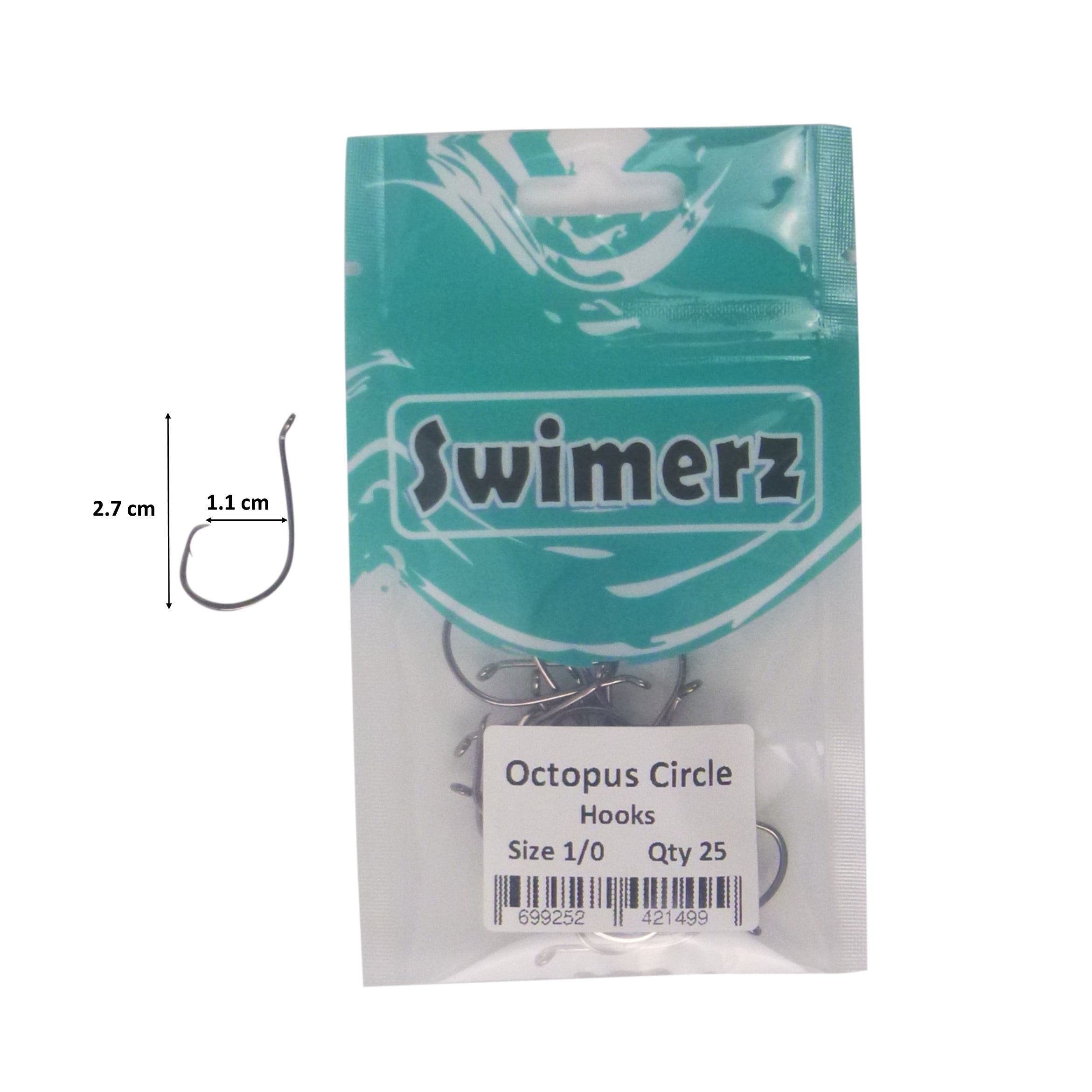 Swimerz 1/0 Octopus Circle Hooks, 25 pack 3