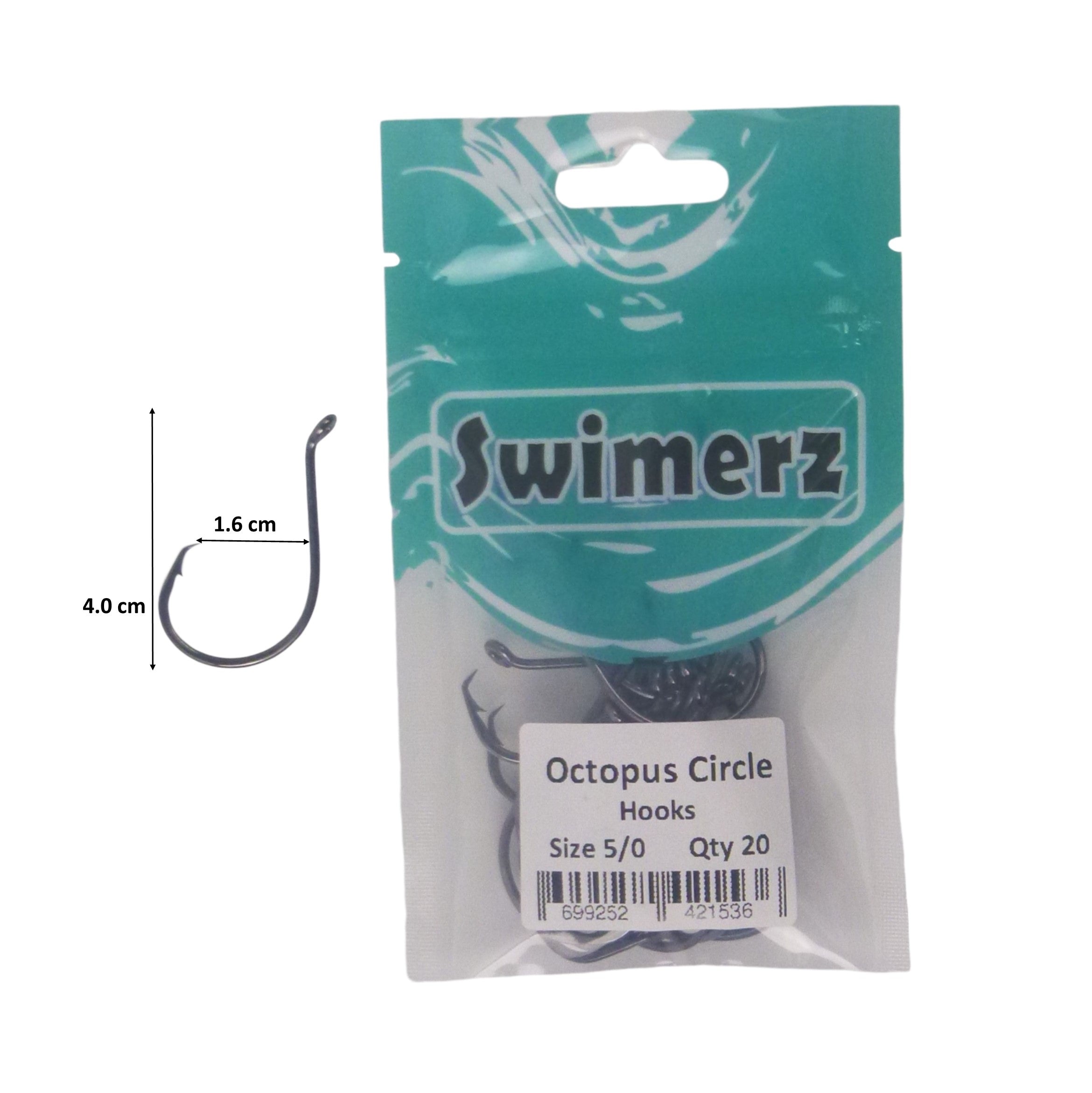 Swimerz 5/0 Octopus Circle Hooks, 20 pack 3