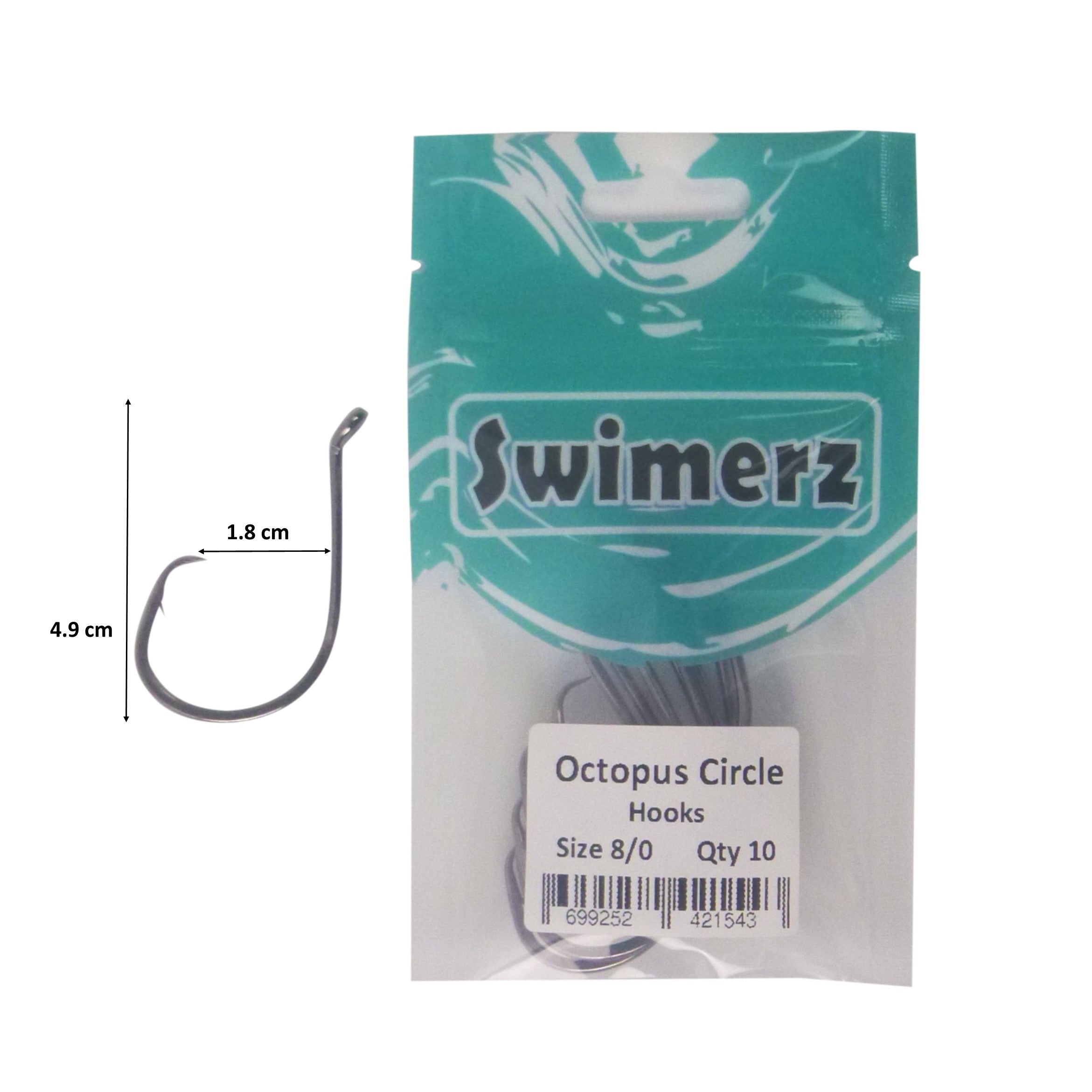Swimerz 8/0 Octopus Circle Hooks, 10 pack 3