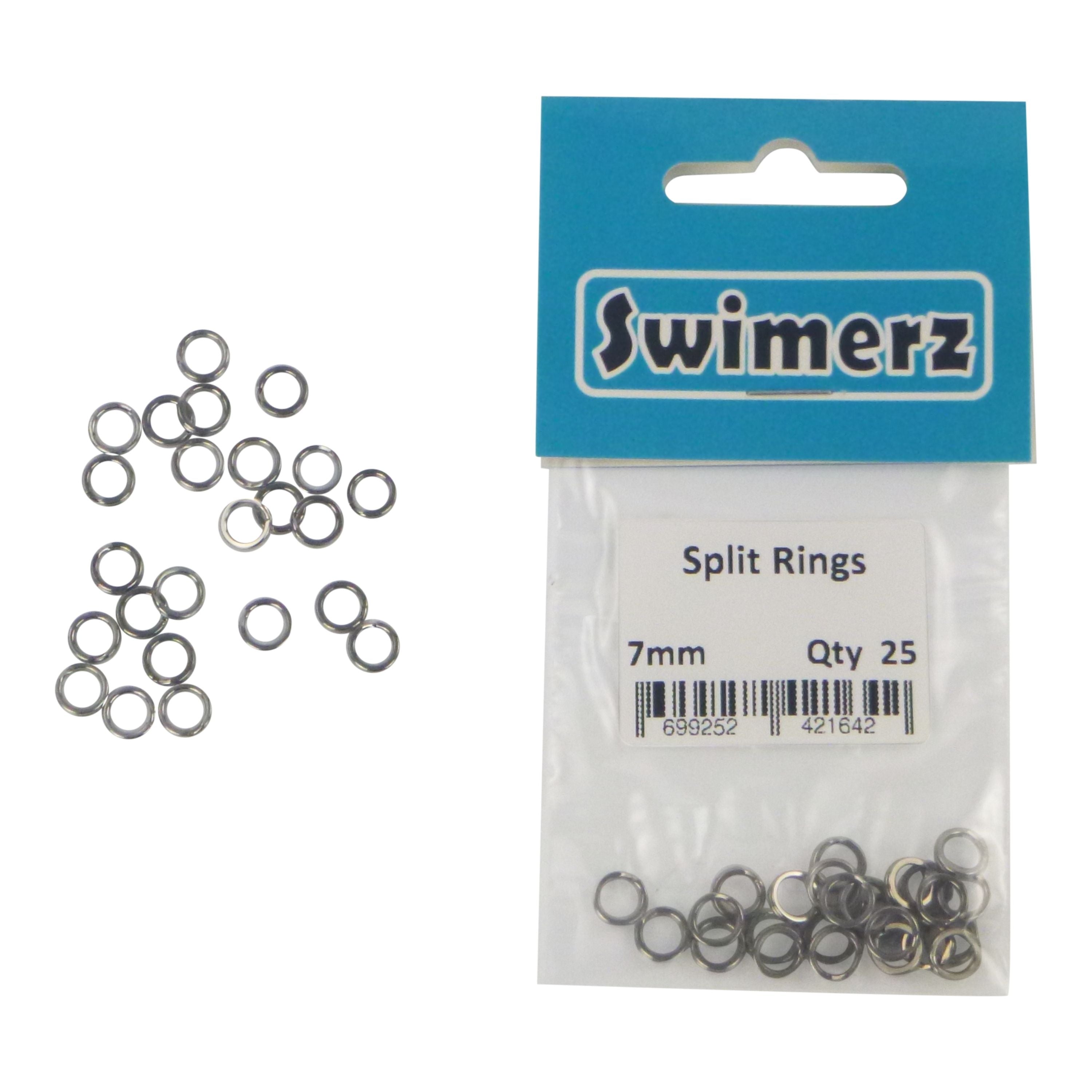 Swimerz 7mm Split Ring Stainless Steel, 25 Pack