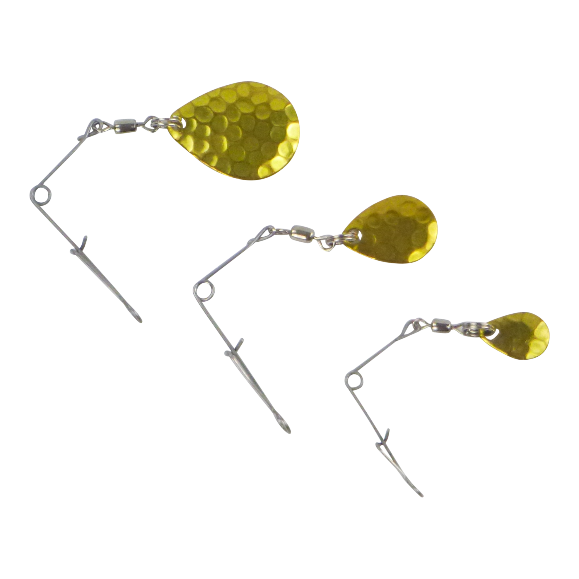 Swimerz Jig Spinner, Large, Hammered Brass, 5 Pack