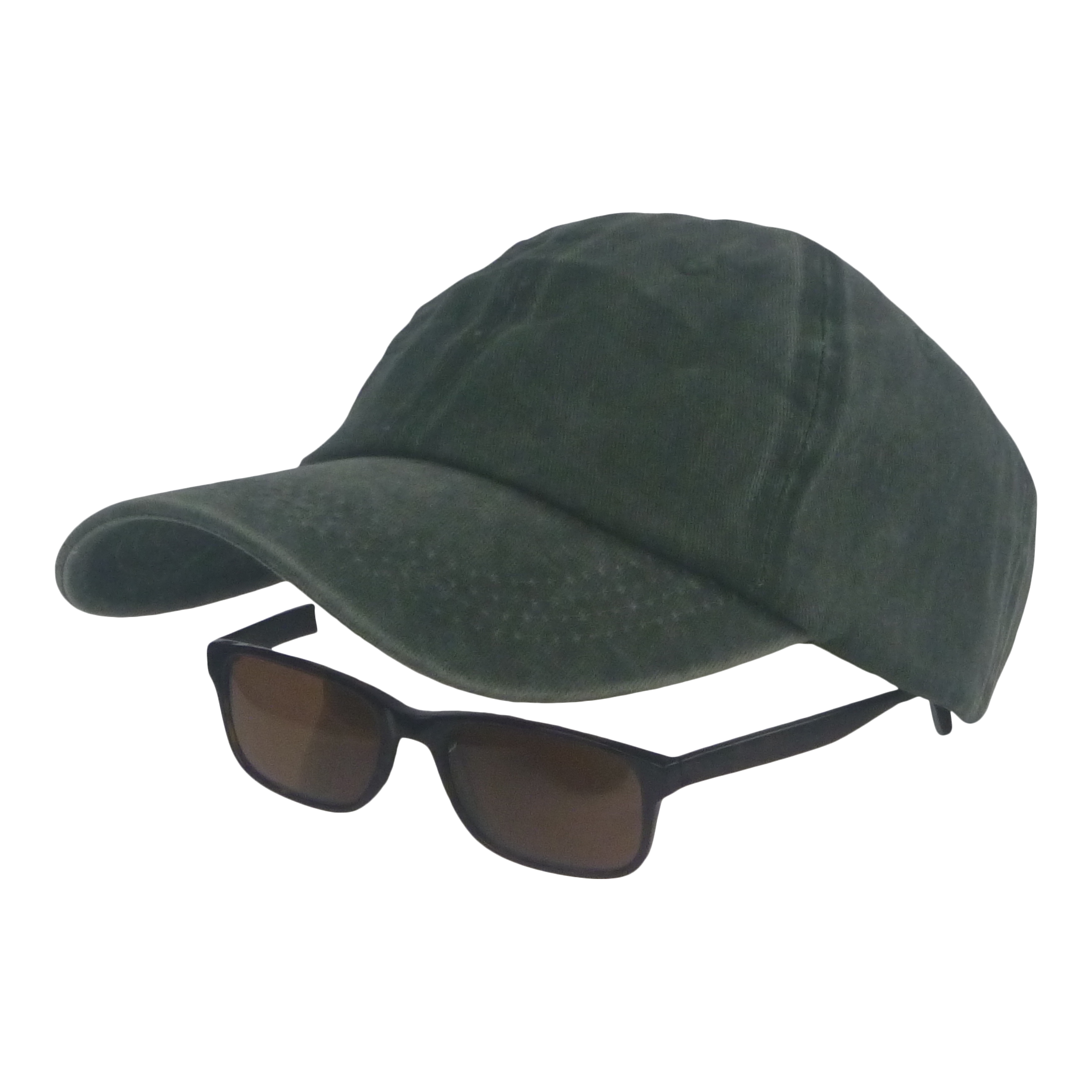 BSTC 6-Panel Baseball Cap, Distressed Cotton, Green