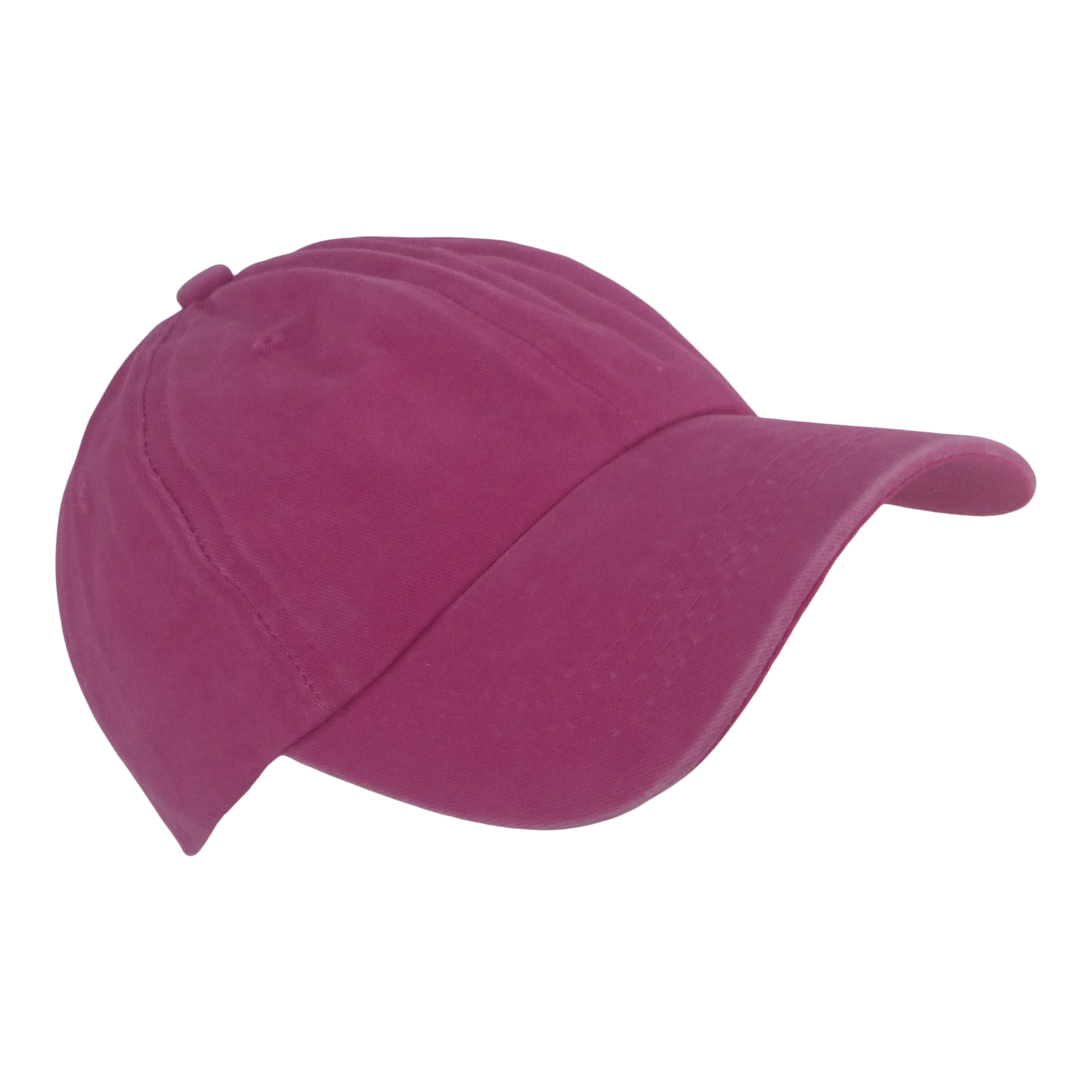 BSTC 6-Panel Baseball Cap, Distressed Cotton, Hot Pink