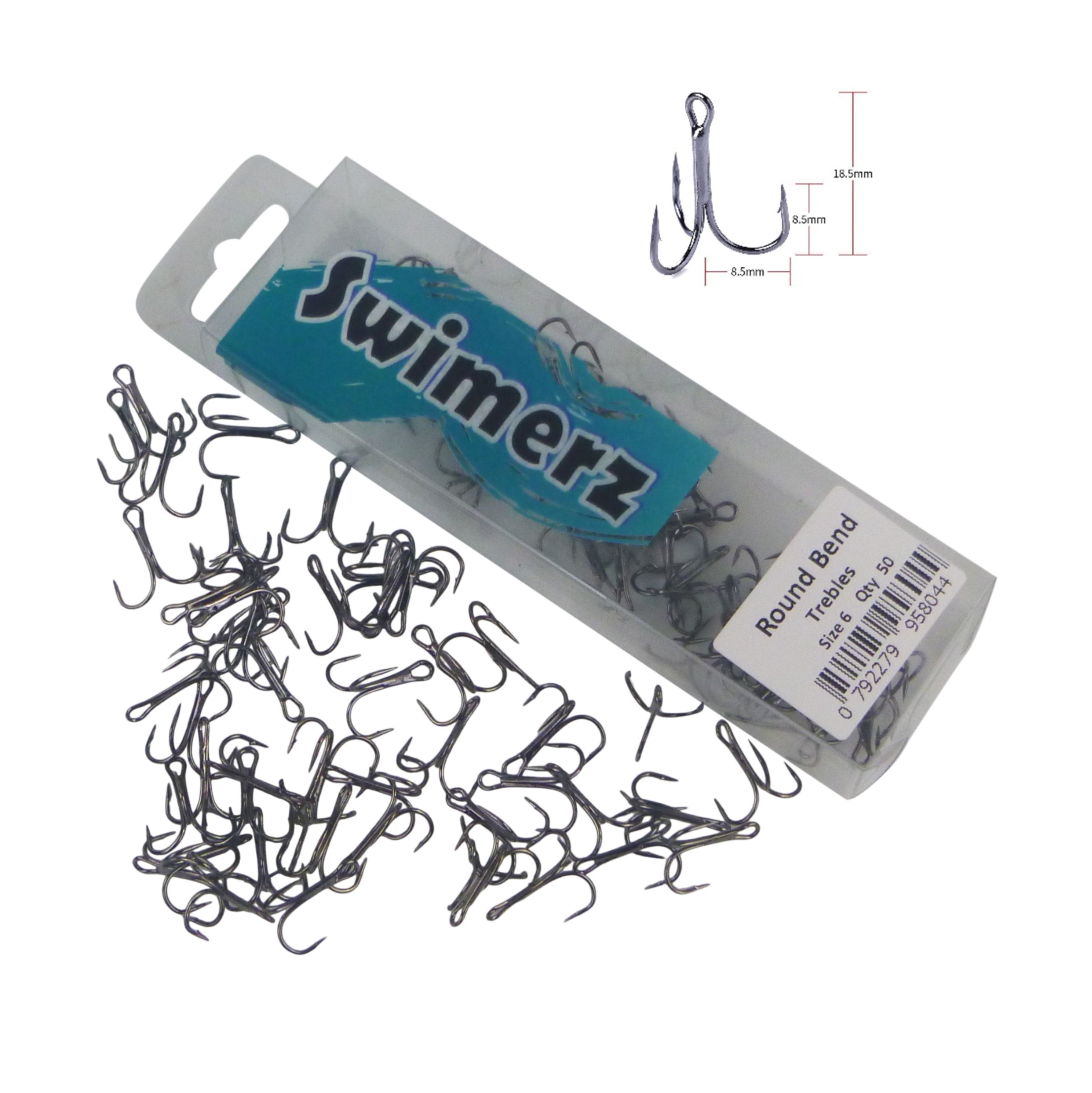 Swimerz Round Bend Trebles Size 6, 50 pack 3